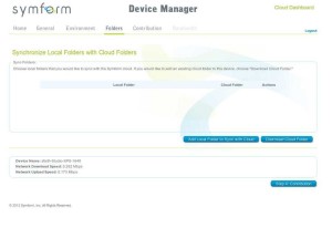 Symform - Device Manager - Folders