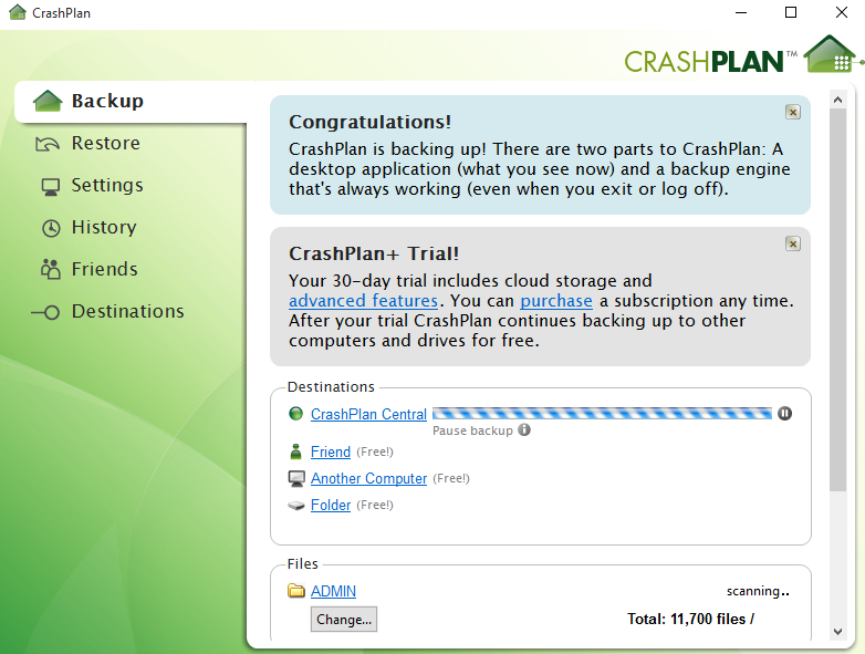 Crashplan-backups