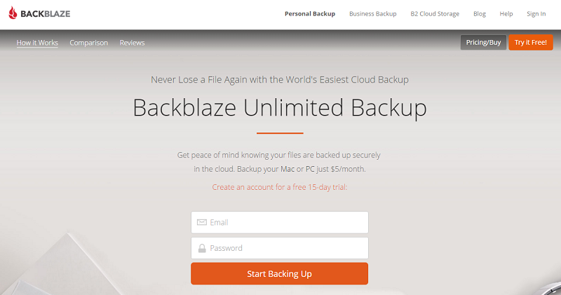 backblaze backup linux