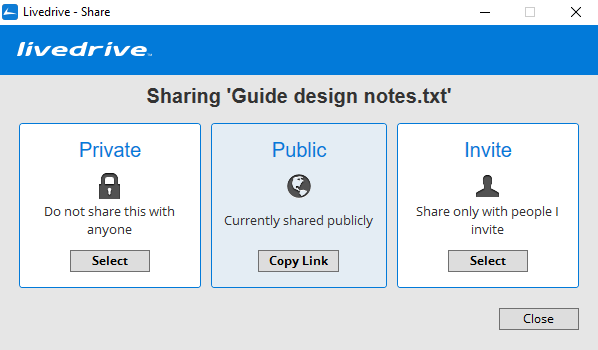 LiveDrive-sharing