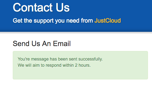 JustCloud customer service