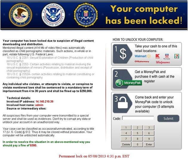 ransomware lock screen